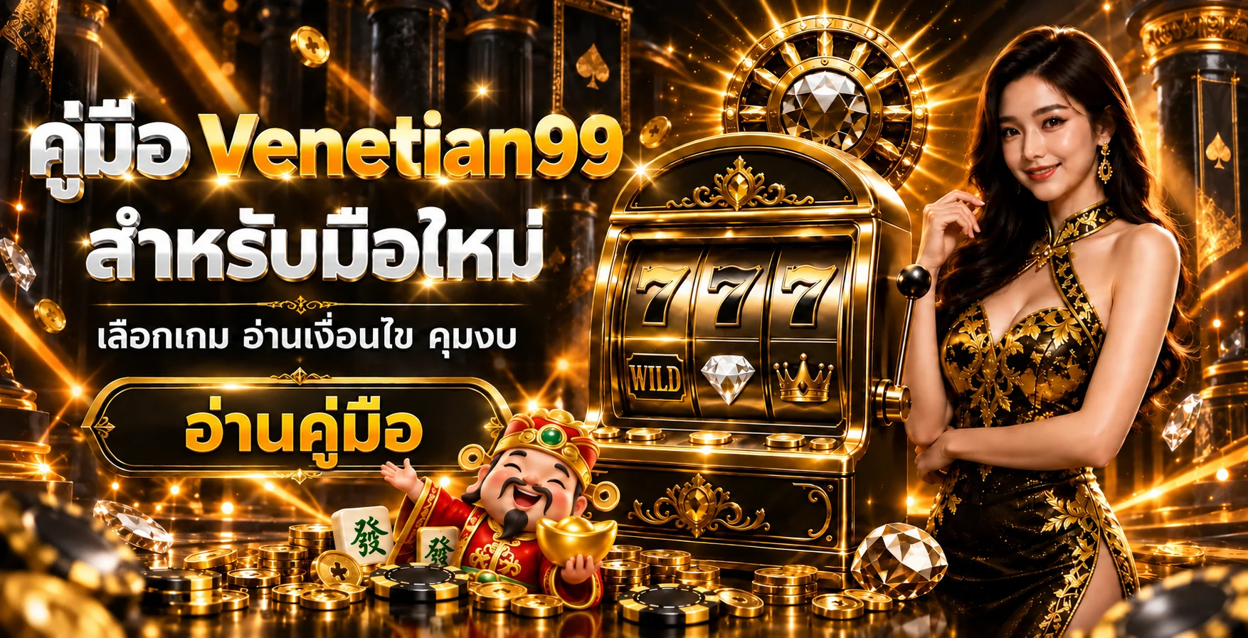 Venetian99 คู่มือมือใหม่ สมัคร เลือกเกม และคุมงบ
